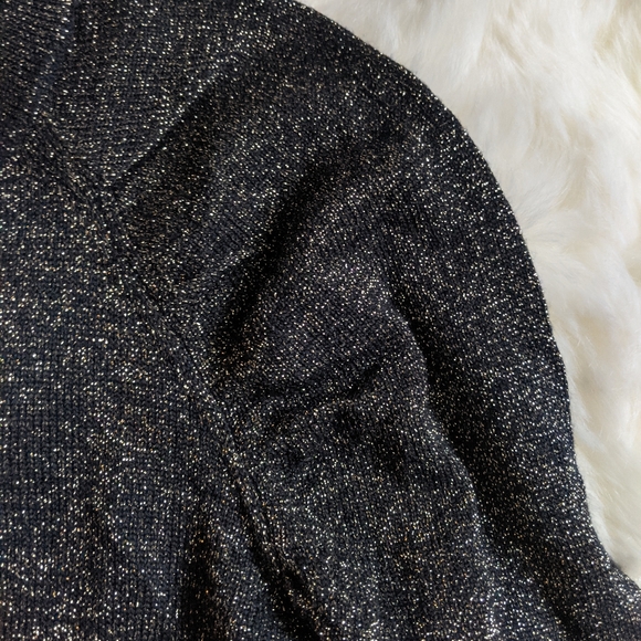 NWT Joie Artima Ruched Sleeve Wool Blend Sweater in Black - Picture 9 of 14